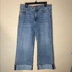 Kut from the kloth Meg wide leg crop jeans size 12